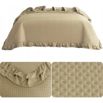 Prostěradlo Přehoz na postel Łóżkoholicy mikrovlákno 220 cm x 240 cm béžový