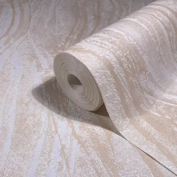 Tapeta Tapeta do pokoje s vlnitou strukturou a lesklým povrchem, béžová