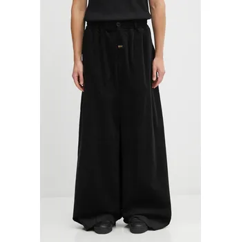 Pánské kalhoty Manšestrové kalhoty Martine Rose Extreme Wide Leg Tailored, 48, černá, 99X