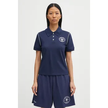 Polo tričko Sporty & Rich Eden Crest Embroidered Pique, XS, námořnická modř, 59X