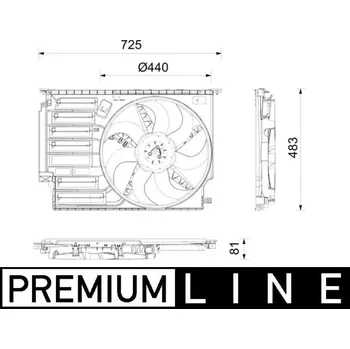 Chladič motoru Větrák, chlazení motoru MAHLE CFF 665 000P