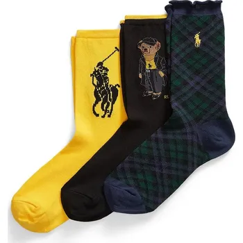 Pánské ponožky Ponožky Polo Ralph Lauren 3-pack více barev, 455982965 vícebarevná MLC, vel. 39/41