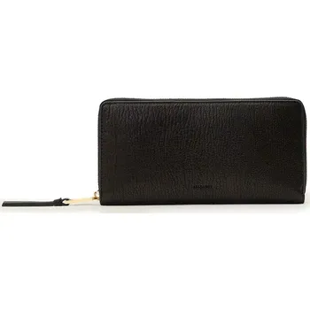 Peněženka Kožená peněženka AllSaints TRAVEL dámská, černá barva, W277XD 99X, vel. ONE SIZE