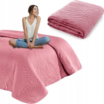 Přehoz na lůžko Přehoz na postel Łóżkoholicy mikrovlákno 220 cm x 240 cm růžový