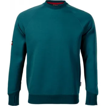 Pánská mikina RIMECK Mikina Vertex přes hlavu 80 % bavlna, 20 % polyester Barva: modrá petrolejová, Velikost: XL