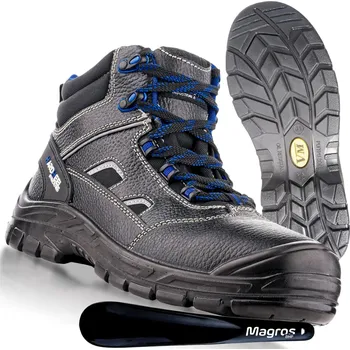 Pracovní obuv Pracovní boty bez ocelové špičky, kotníkové, kožené, BOZP obuv VM BRUSEL O1 SRC, velikost 42