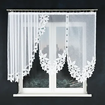 Záclona Dekorační oblouková krátká záclona na žabky JADWIGA 160 bílá 300x160 cm MyBestHome