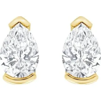 Šperk Minimalistické zlaté peckové náušnice s pear diamanty Ronja