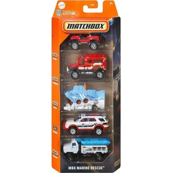 autíčko Mattel Matchbox Angličák 5ks MBX Marine Rescue