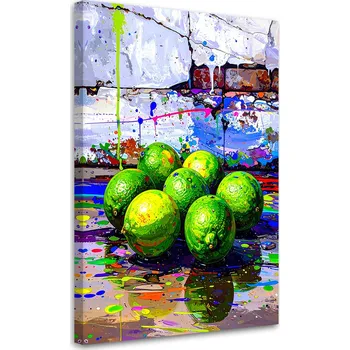 Obraz Obraz do kuchyně jídelny, Graffiti Limetky Citrony Ovoce 40x60