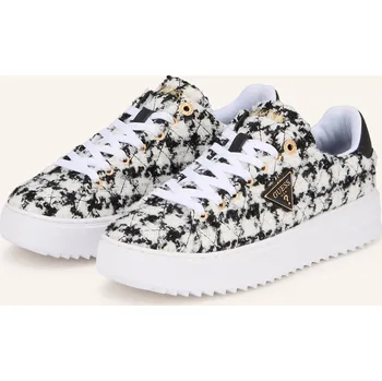 Dámská obuv Guess Tenisky Denesa S Třpytivou Nití, bílá / zlatá / černá