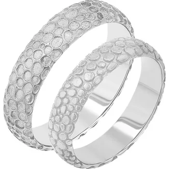 Prsten Zlaté snubní prsteny s atypickým povrchem Cali