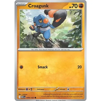 Karetní hra Croagunk 078/132 - Mega Evolution Typ karty: Reverse Holo