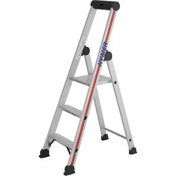 Žebřík HYMER hliníkové schůdky s plošinou typ 4026, 1 x 3, délka 1,37 m