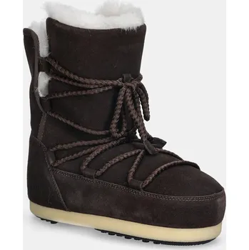 Dámská zimní obuv Semišové sněhule Moon Boot MB EVX BOOT SUEDE / SHEARLING hnědá barva, 80D1470050 M010, 37/38, 89X