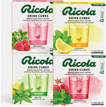 Instantní nápoj Waterdrop Ricola Discovery Set 48 ks