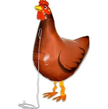 Balónek CHODÍCÍ SLEPICE 22"/55cm fóliový balónek nafukovací