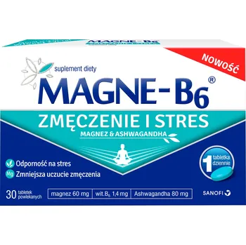 Doplněk stravy Sanofi Magne-B6 Únava a Stres hořčík tablety 30 ks