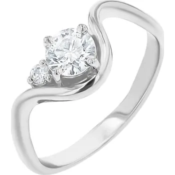 Prsten Vlnitý zásnubní prsten s round diamantem Debora