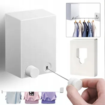 Sušák na prádlo SUŠÁK NA PRÁDLO ŠŇŮROVÝ 4,2M DO KOUPELNY NASTAVITELNÝ S AUTOMATICKÝM NAVÍJENÍM