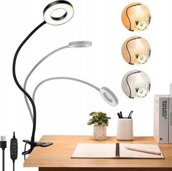 Lampička USB STOLNÍ LAMPA S KLIPEM 360° 48 LED - ŠKOLNÍ