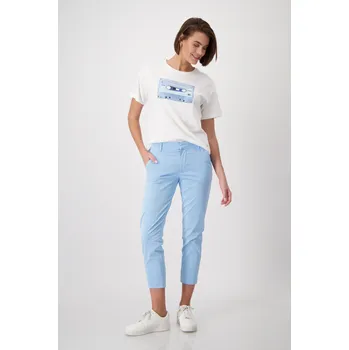 Dámské kalhoty Kalhoty Monari 9339 světle modré chinos styl Velikost: 40