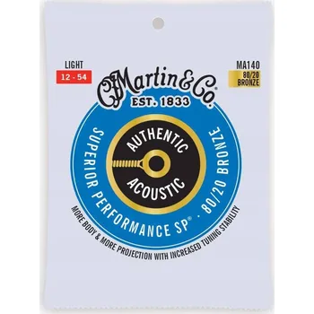 Struna pro kytaru a smyčcový nástroj Kytarové struny Martin Authentic MA140 12-54