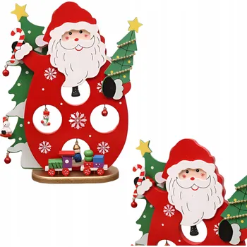 Vánoce SVATÝ Mikuláš VÁNOČNÍ OZDOBA DEKORACE DŘEVĚNÁ FIGURKA NA STŮL ČI PSACÍ STŮL