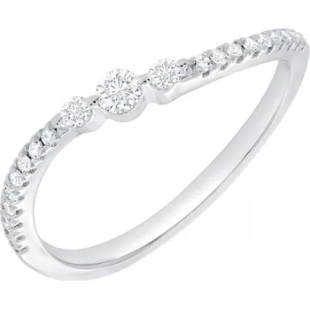 Prsten Zvlněný zlatý prsten s lab-grown diamanty Mikael