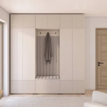 Předsíňová stěna Předsíňová stěna Rayo 3 Barva čalounění: Světle šedá - Trinity 32