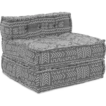 Podsedák Modulární pohovka Světle šedá 70 x 70 x 54 cm textil