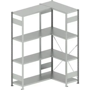 regál META zásuvný rohový regál 2000 x 1000 /1000 x 400 mm nosnost 100 kg