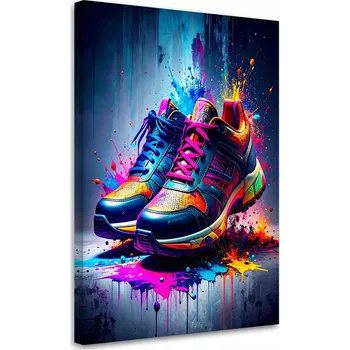 Obraz Obraz canvas pro mládež, Graffiti Barevné Boty Street Art 60x90