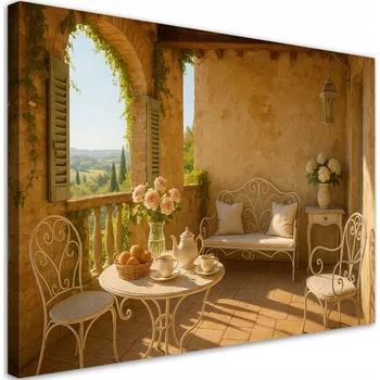 Obraz Obraz na plátně do obýváku ložnice, Výhled z terasy Shabby Chic 60x40