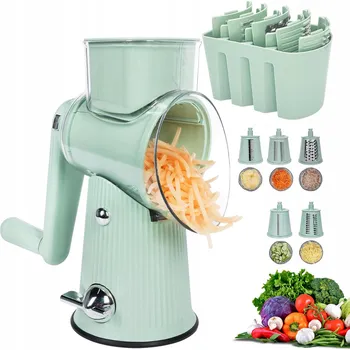 Struhadlo ROTAČNÍ STRUHADLO 5v1 NA SÝR S DRŽÁKEM A PŘÍSAVKOU, KRÁJEČ, ŠKRABKA