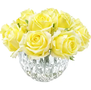 Aroma difuzér Côte Noire Luxury Round Bouquet kytice 13 parfémovaných růží Yellow