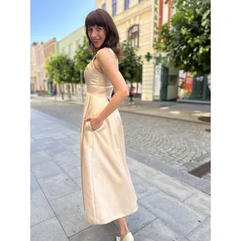 Dámské šaty Šaty Rinascimento 8003 zlaté dlouhé Velikost: 38