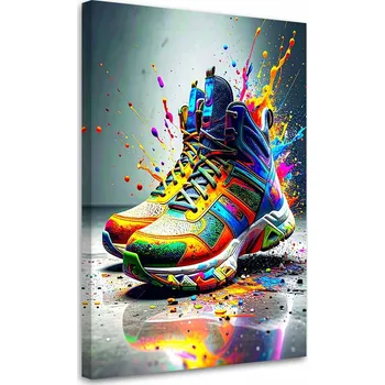 Obraz Mládežnický obraz, Graffiti Barevné Boty Street Art 60x90