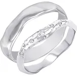 Nepravidelné zlaté snubní prsteny s diamanty Parnell