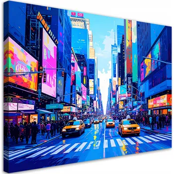 Obraz Obraz do obývacího pokoje kanceláře jídelny, New York Taxi Město Barevné 60x40