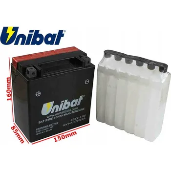 Motobaterie AKUMULÁTOR UNIBAT CBTX16-BS L+ 14Ah YTX16-BS