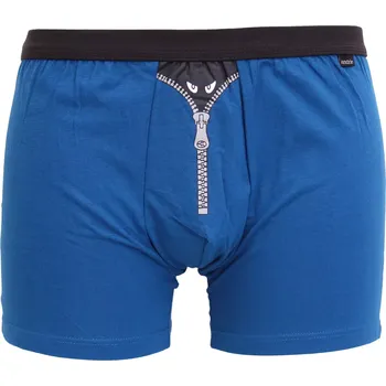 Boxerky Pánské boxerky s potiskem zipu Andrie PS5944 modré velikost XXL-58/60
