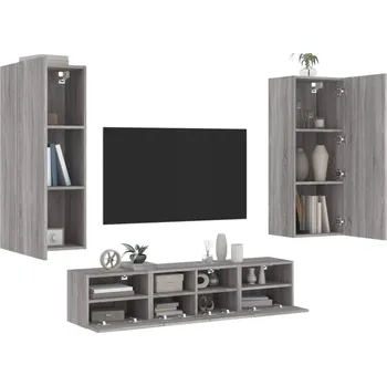 Obývací stěna vidaXL 5dílná obývací stěna kompozitní dřevo [3216544] Barva: šedá sonoma