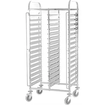 Servírovací stolek PŘEPRAVNÍ VOZÍK 32XGN 1/1 Z NEREZOVÉ OCELI 55x74x173,5 CM PRESTONA