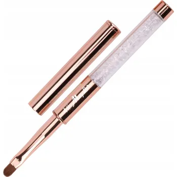 Štětec na gel s přírodním vlasem Molly Lac 4 Golden 7 mm zlatý