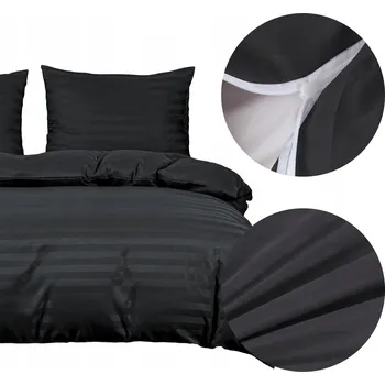 Povlečení POVLEČENÍ 220x200 3dílné saténové proužky RAMIRO klasická sada