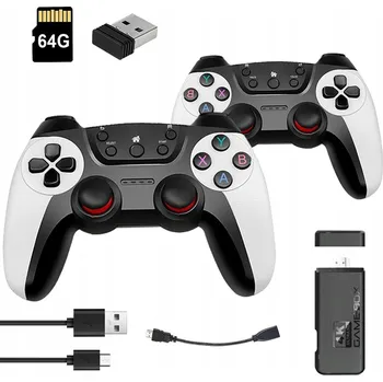 Herní konzole RETRO HERNÍ KONZOLE HDMI 15 EMULÁTORŮ 20000 HER 2 OVLADAČE 64 GB