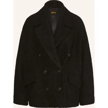 Dámský kabát Boss Dámský Caban Kabát Cabani Z Buklé, černá, 38