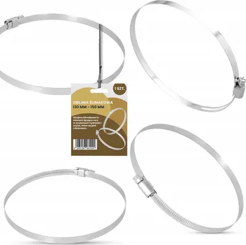 Vrták Objímka HADICOVÁ SPONA 130-150 mm Kovová ŠROUBOVANÁ U- Ocel