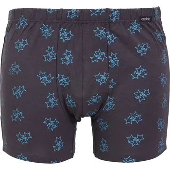 Pánské boxerky s potiskem hvězd Andrie PS5937 grafit velikost 3XL-62/64
